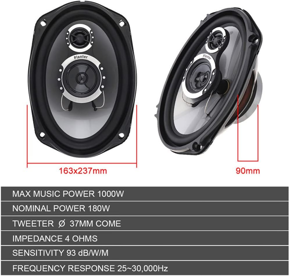 6x9 Inch 2 Way 1000w Car Stereo Speakers Pair P151