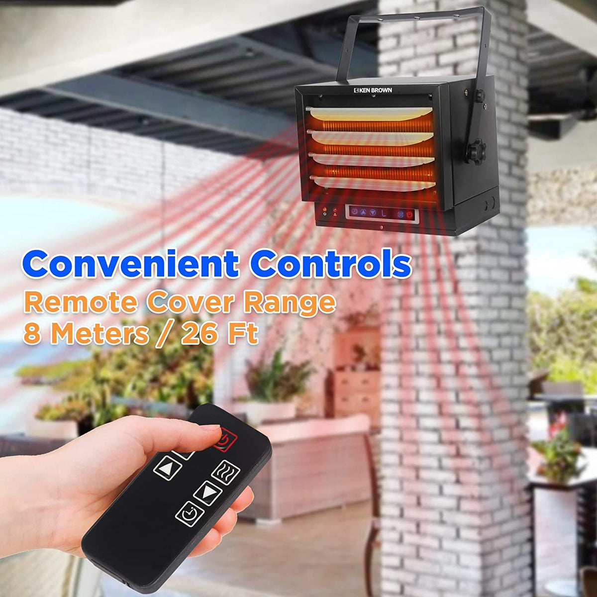 7500W Digital Fan Forced Ceiling Mount Heater with Remote and Digital Thermostat I9071
