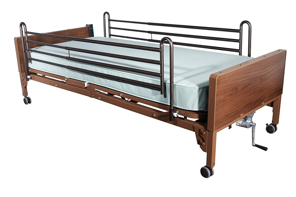 Full Electric Hospital Bed with Full Rails and Spring Mattress S1317