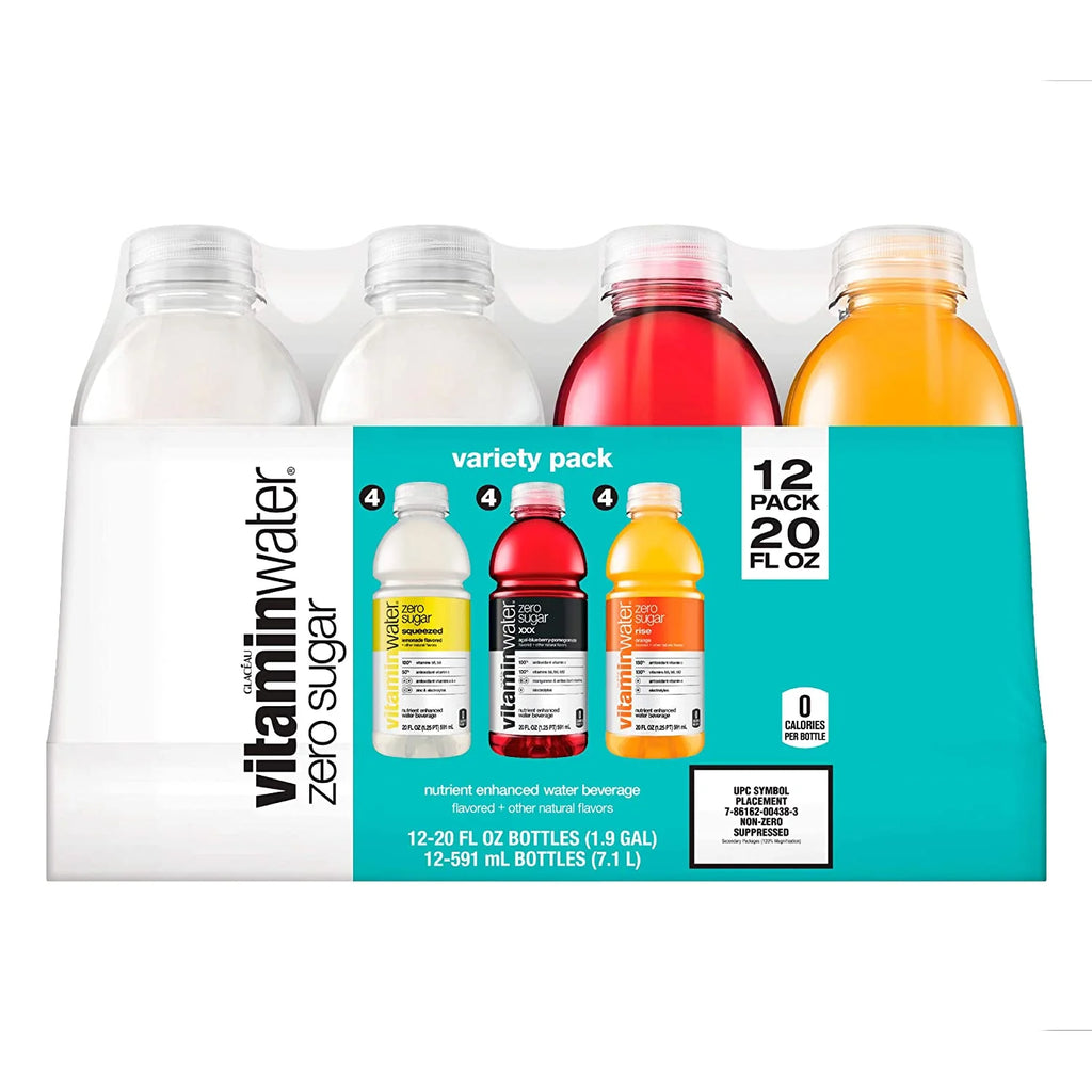 3 Flavor Variety Pack Nutrient Enhanced Flavored Water, 20 Fl Oz Bottles (Pack of 12) J28287