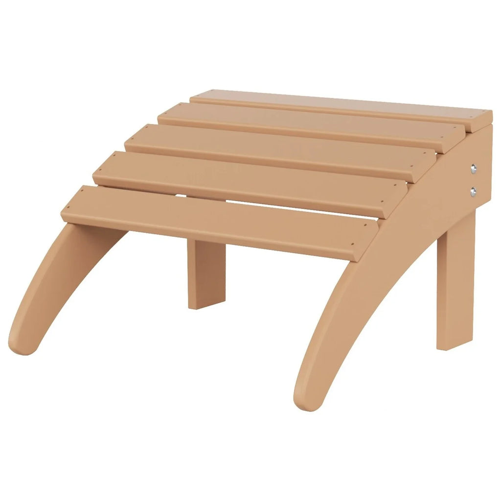 All-Weather Poly Outdoor Patio Adirondack Chair Ottoman N399