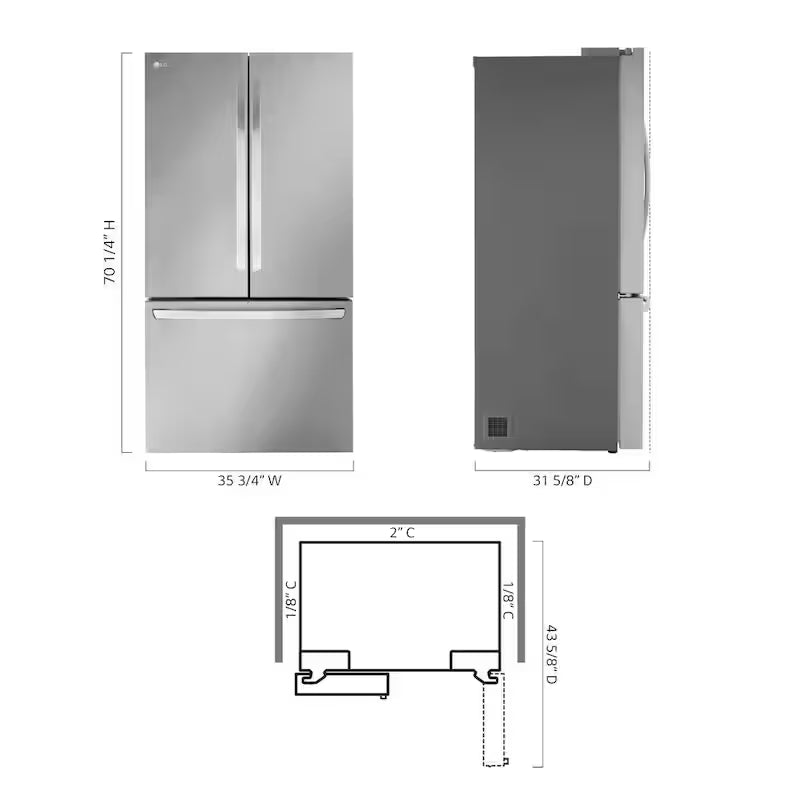27 cu. ft. Smart Counter-Depth French Door Refrigerator with Internal Water Dispenser Z5162