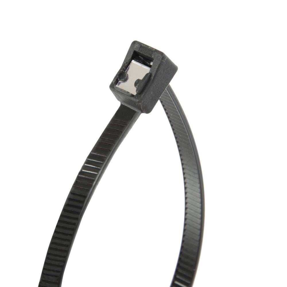 14 in. Self Cutting Cable Tie Black 20-Pack Q681544
