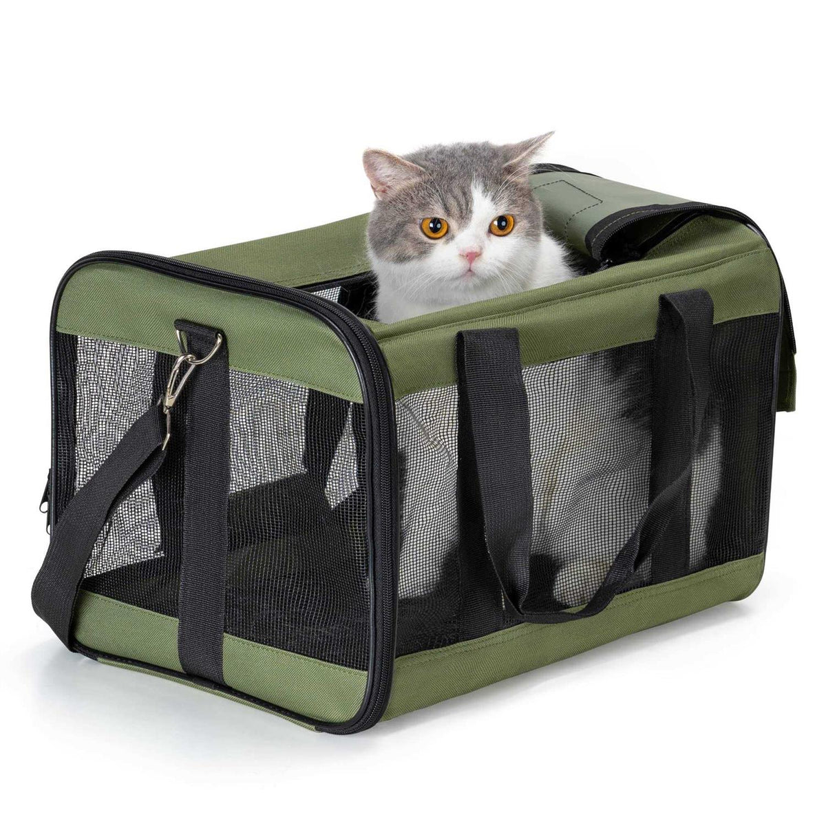 Soft-Sided Cat Carrier with Inner Safety Leash I598946