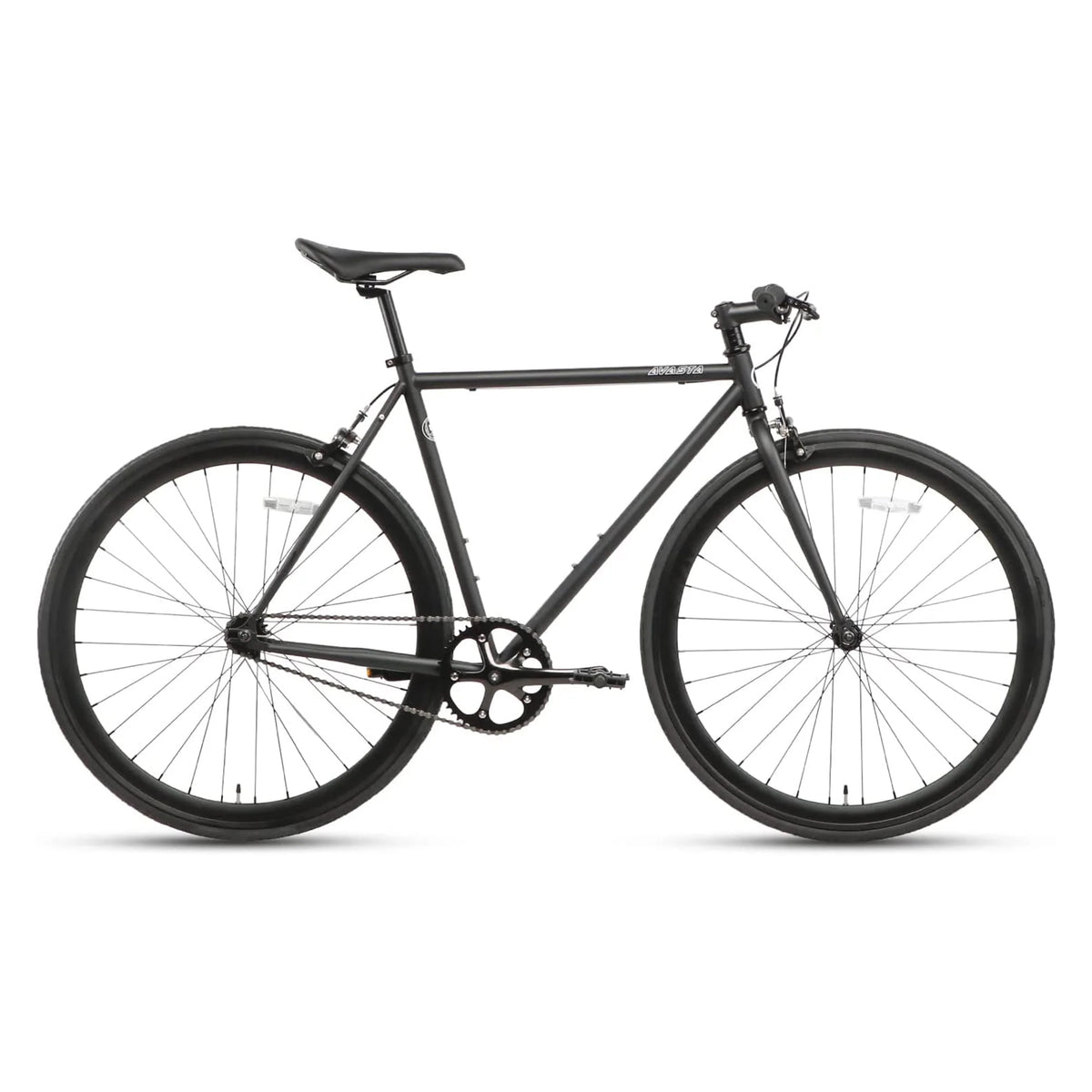 700C 58 In Single Speed Fixed Gear Bike, Black T739