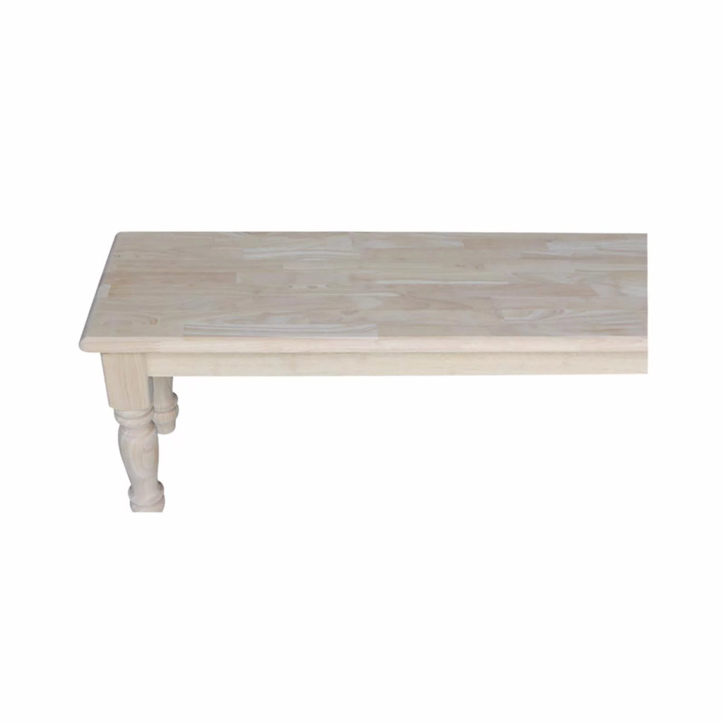 Unfinished Farmhouse Bench U39582