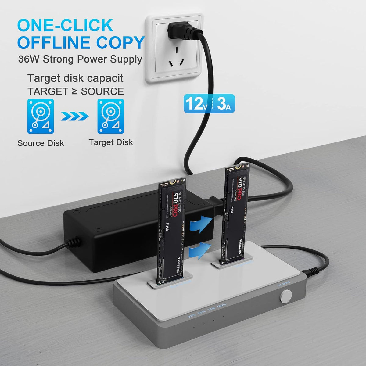 M.2 NVMe Dual-Bay Docking Station U858584