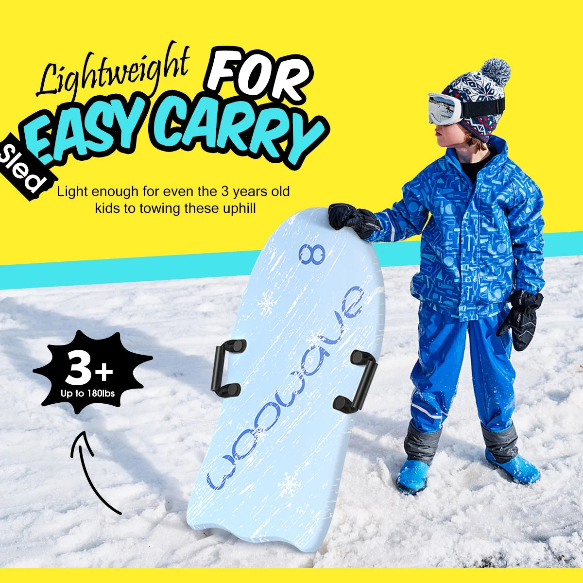Blue 36 inch Foam Snow Sleds P968