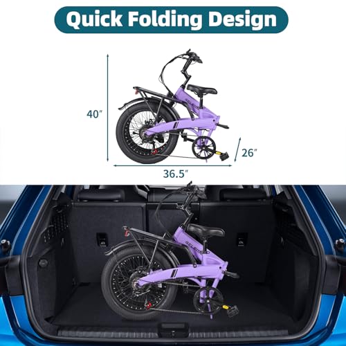 20"×3.0 Fat Tire Folding Electric Bike with 374.4Wh Battery I185679