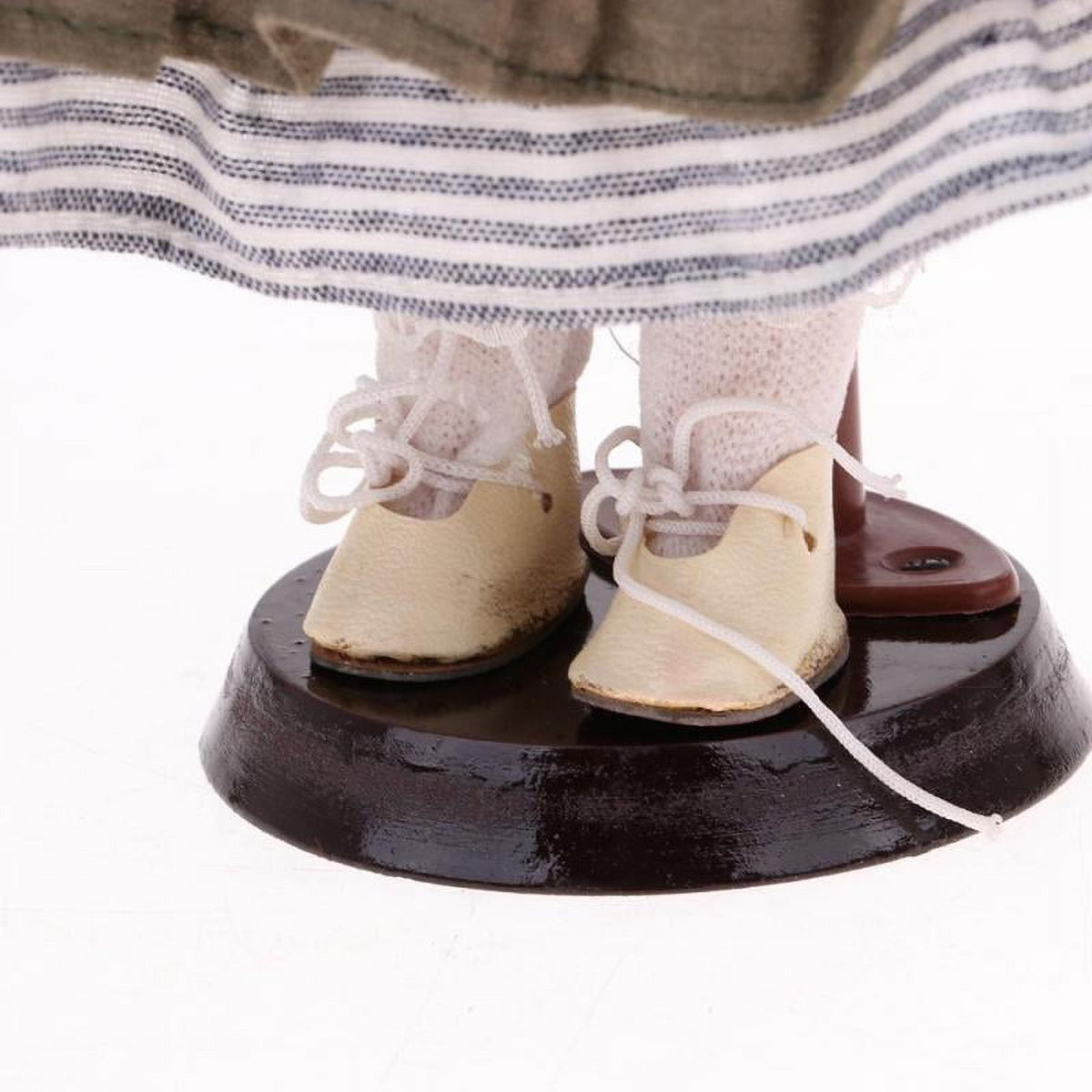 30cm Porcelain Doll Figure with Wood Stand Z37975