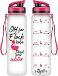 32oz Motivational Tracking Water Bottle with Times to Drink O159