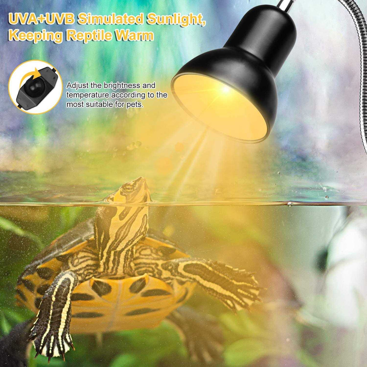 Reptile Heat Lamps Uva/UVB Aquarium Tank Heating Lamps with Clamp W120483