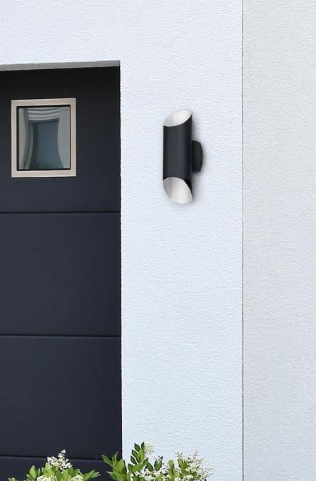 14 inch 2 LED Outdoor Wall Mount Matte Black K8331