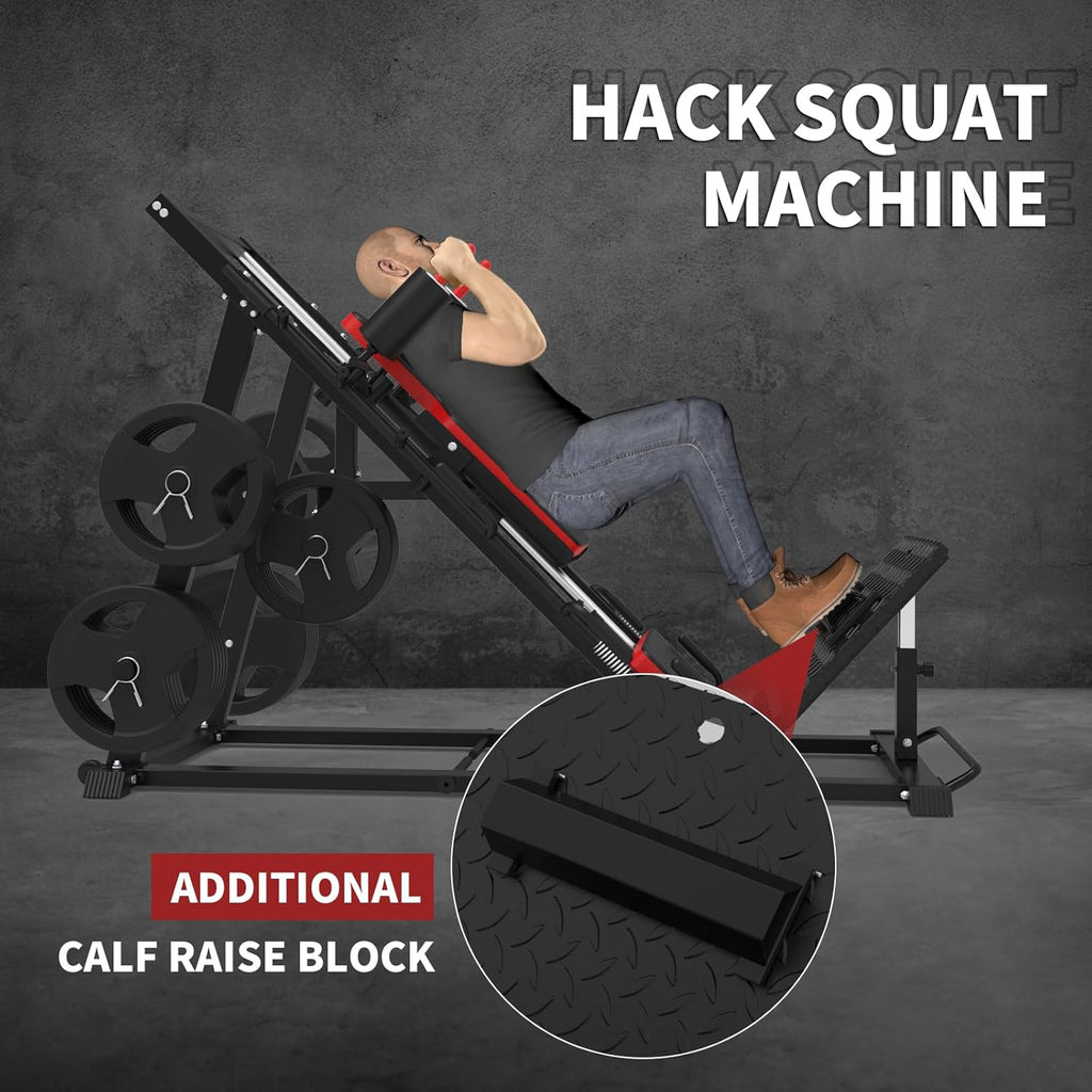 Leg Press Hack Squat Machine Combo with Weight Storage Posts J46085