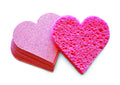 Pink Heart Compressed Cellulose Facial Sponges 75 Count E68098