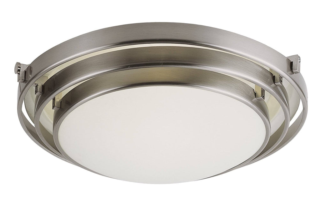 Brushed Nickel 1-Light Flush-Mount Z124