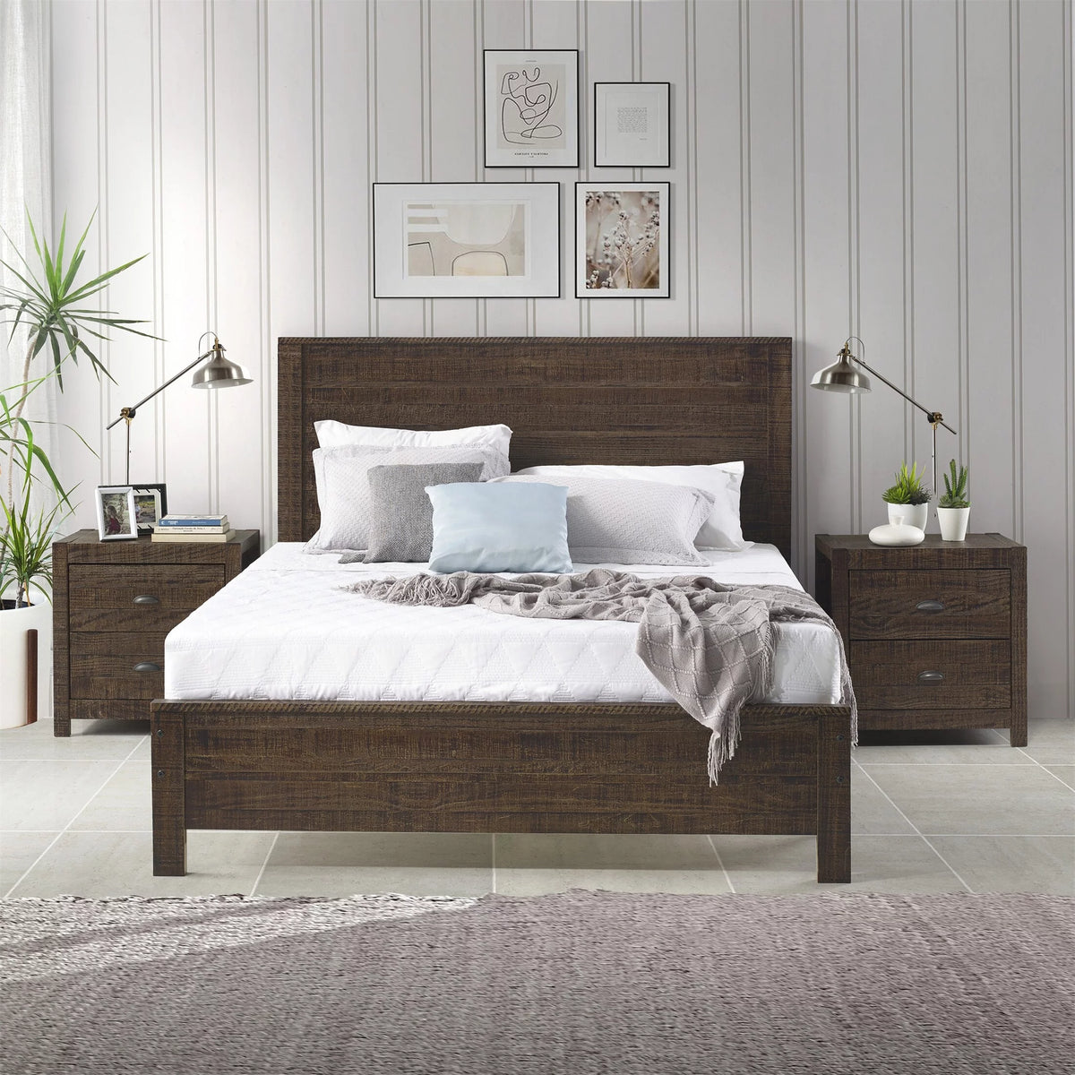 Solid Pinewood Twin Size Bed E4768