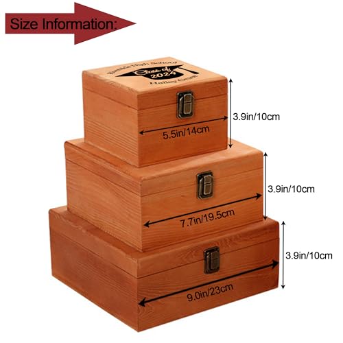 Custom Graduation Wooden Box with Name & Grad Year M31743