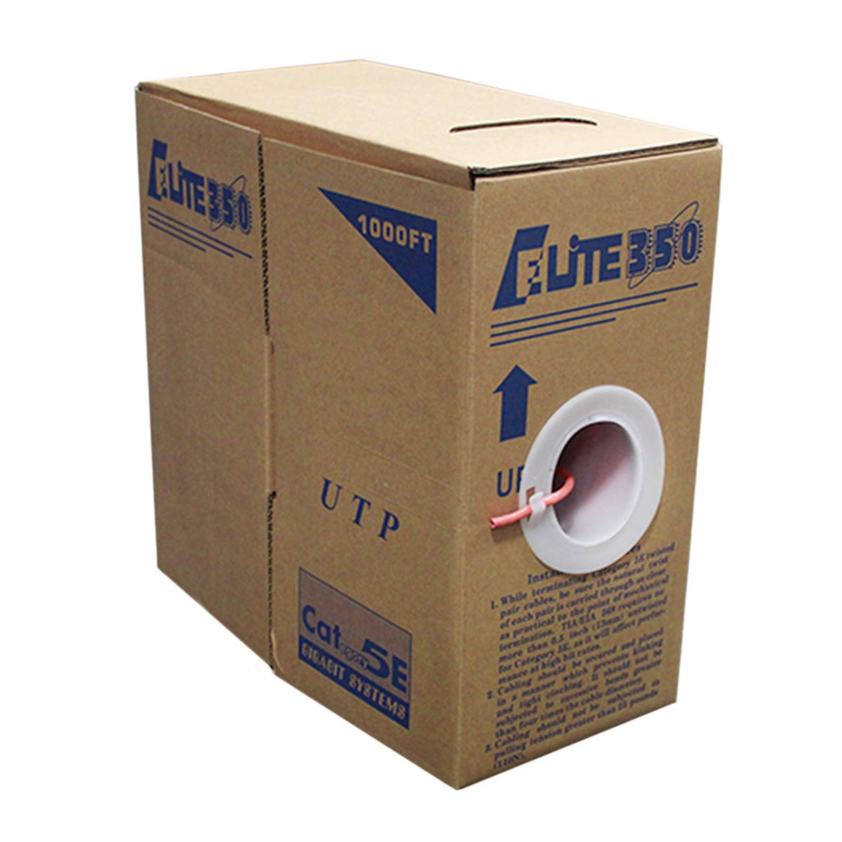 Pink 1000ft Bulk Ethernet Cable UTP 24AWG H832