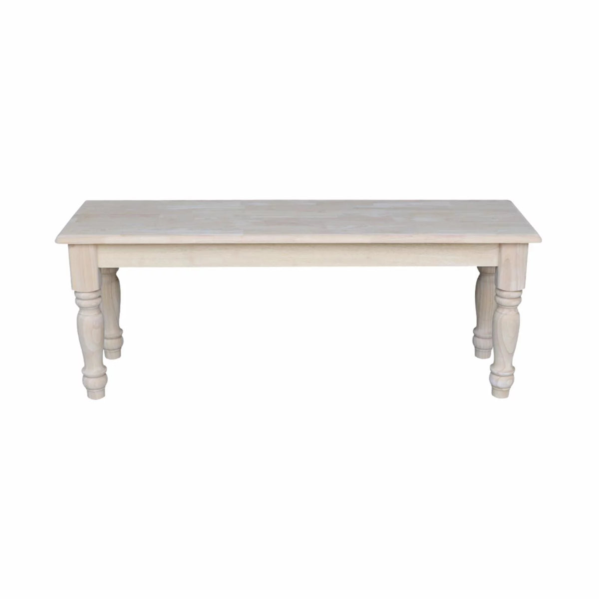 Unfinished Farmhouse Bench U39582