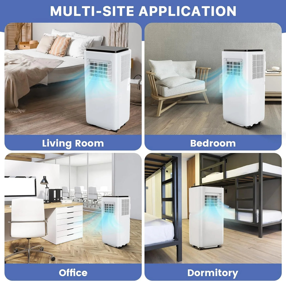 10000 BTU Portable Air Conditioner with Remote Control, White T23676