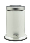 White 0.8 Gallon Stainless Steel Step on Trash Can P19264