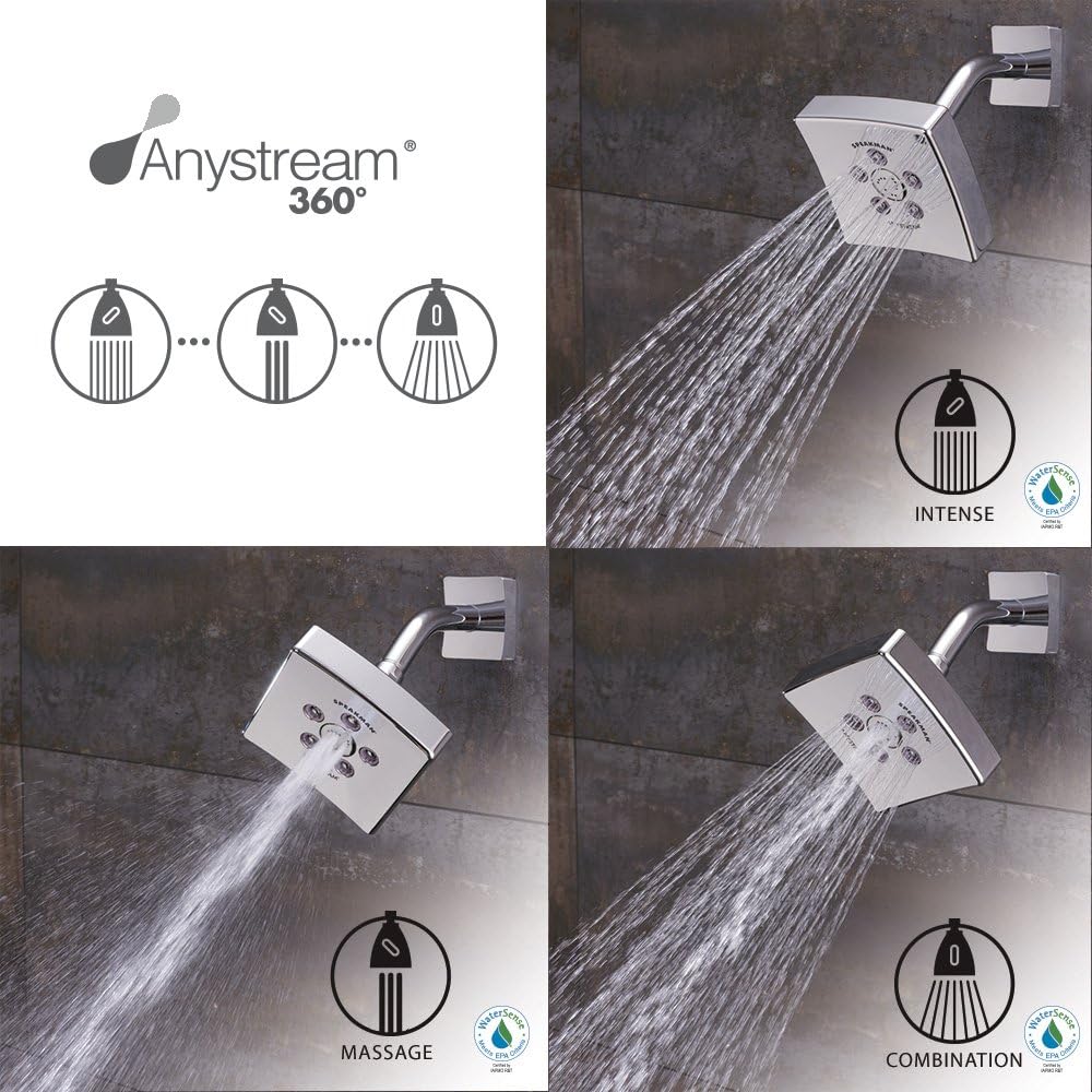 Brushed Nickel Adjustable Shower Head Pack of 2 U316