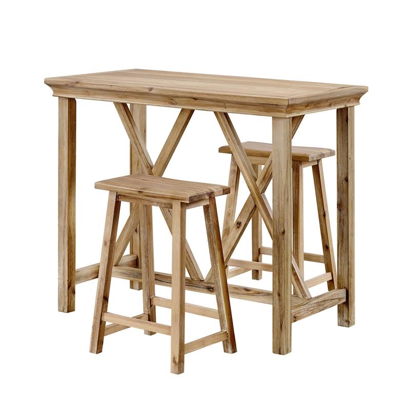 Three Piece Tavern Set in Natural Brown E817666