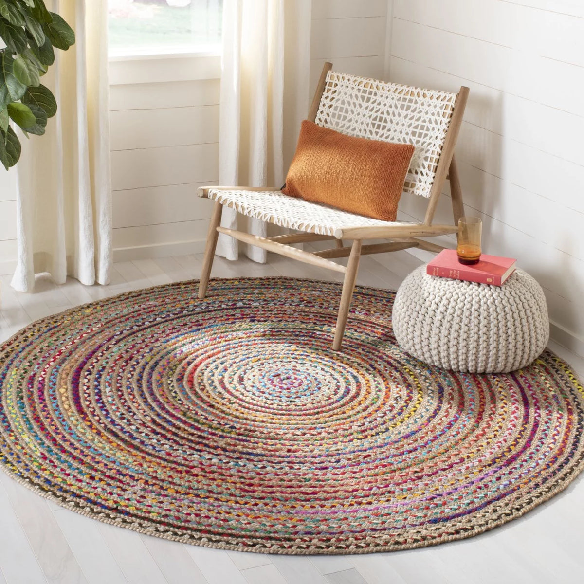 Handwoven Natural Multi Rug J42373