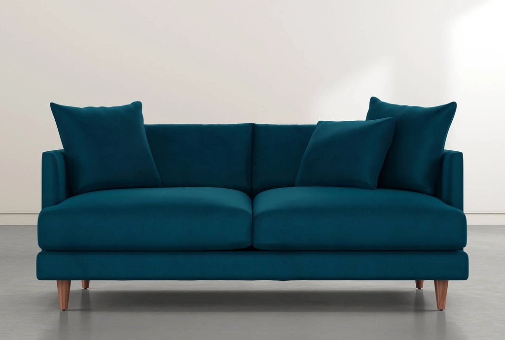 Teal Blue Velvet Sofa J15179