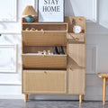 MDF Rattan 5 Drawer Storage Cabinet I591