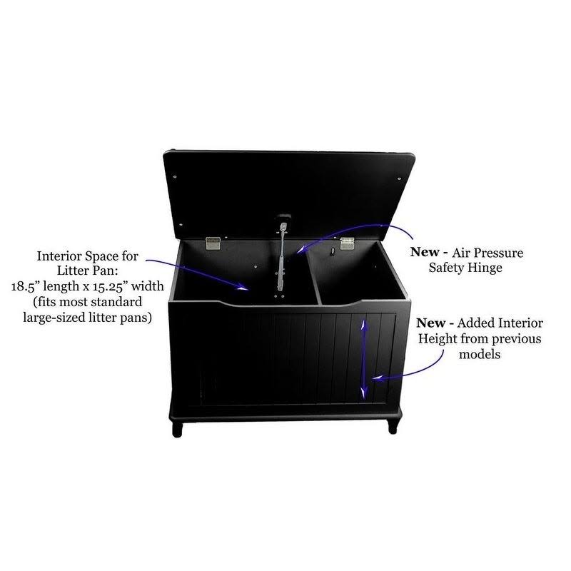 Black Jumbo Litter Box Enclosure L575