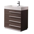Gray Oak Bathroom Cabinet with Integrated Sink Y88136