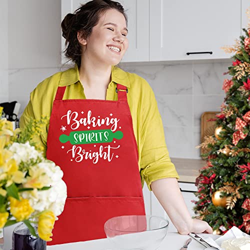 Christmas Baking Apron with 2 Pockets L810