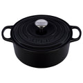 Black 5.5 qt Cast Iron Round Dutch Oven L680