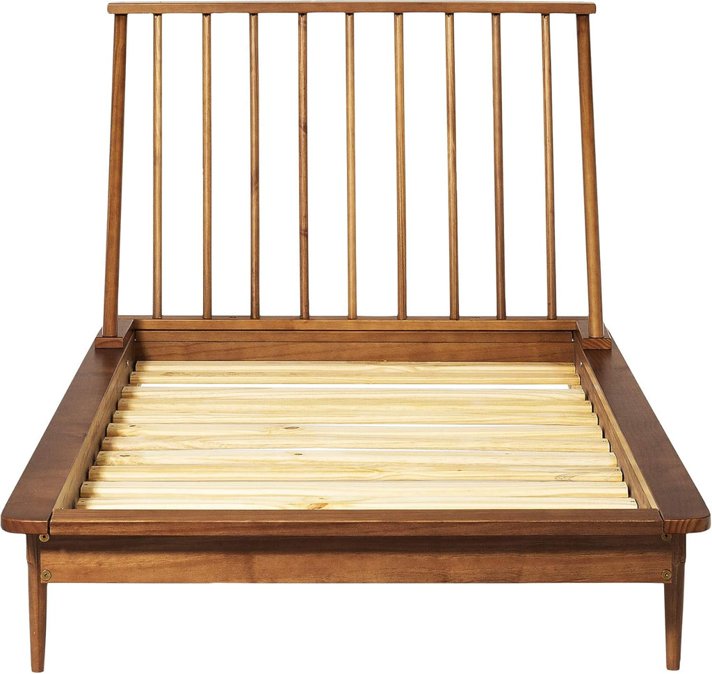 Twin Caramel Solid Wood Platform Bed C7438