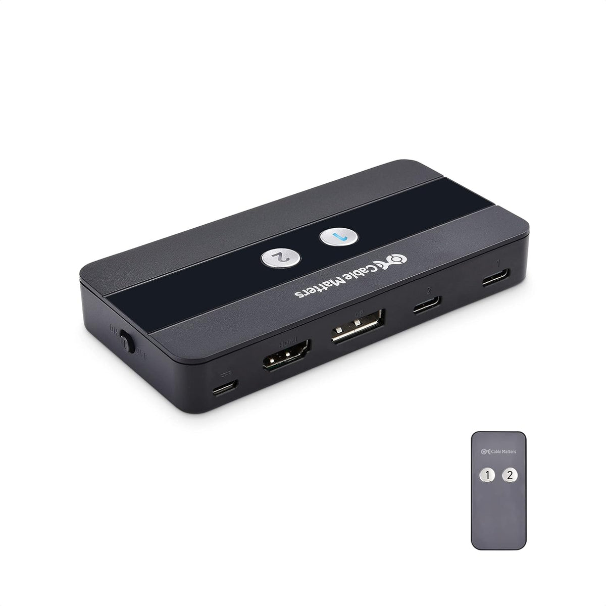 Dual 4K 60Hz USB C KVM Switch with HDMI, DisplayPort & 4x USB 3.0 W39359