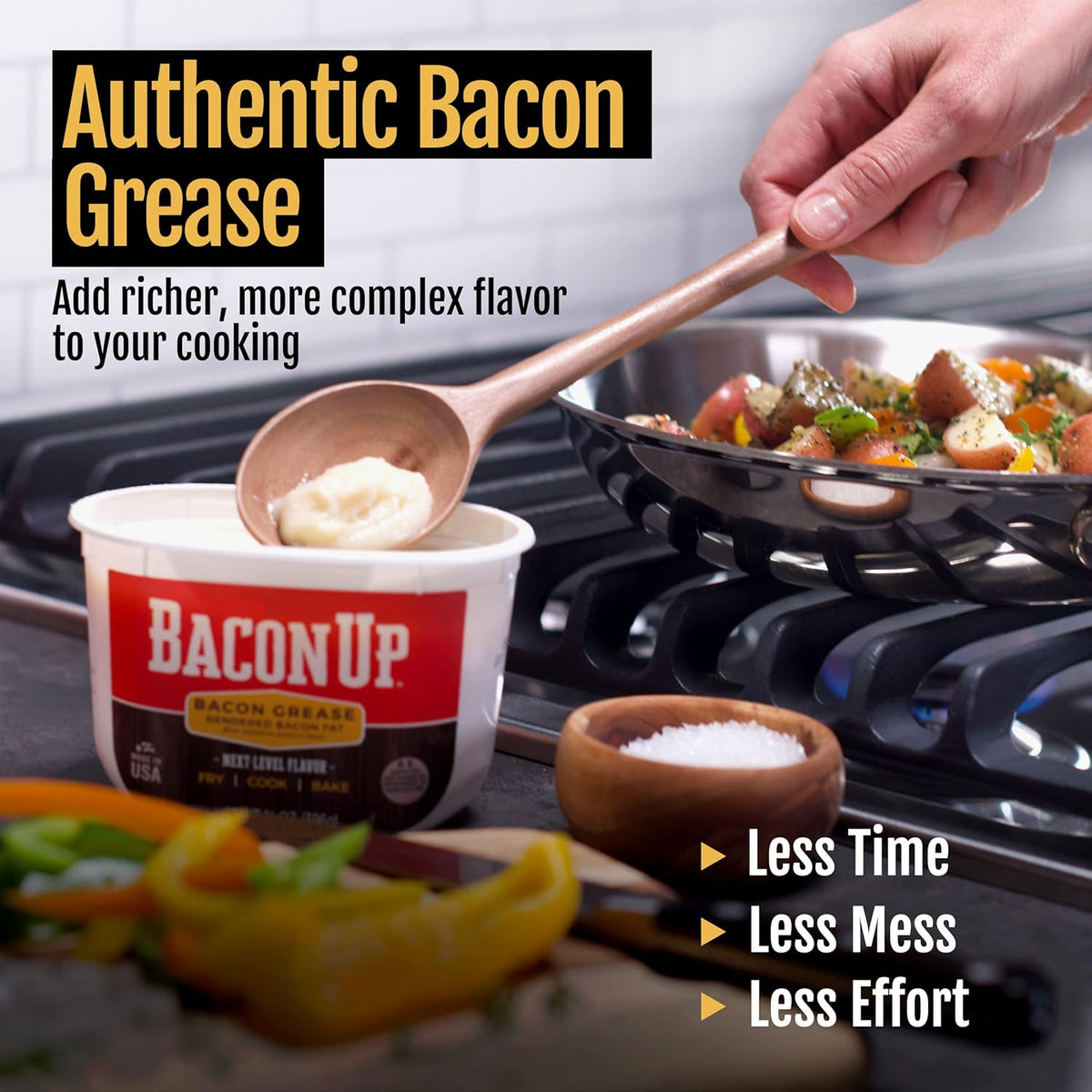 14 Ounce Tub of Bacon Grease for Cooking (2-pack) E475