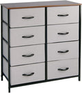 Rustic Brown Fabric 4 Drawer Storage Dresser T637
