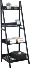 4 Tier Walnut Ladder Shelf Bookshelf Z711731