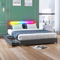 King Size Platform Bed Frame with 4 Storage Drawers X521