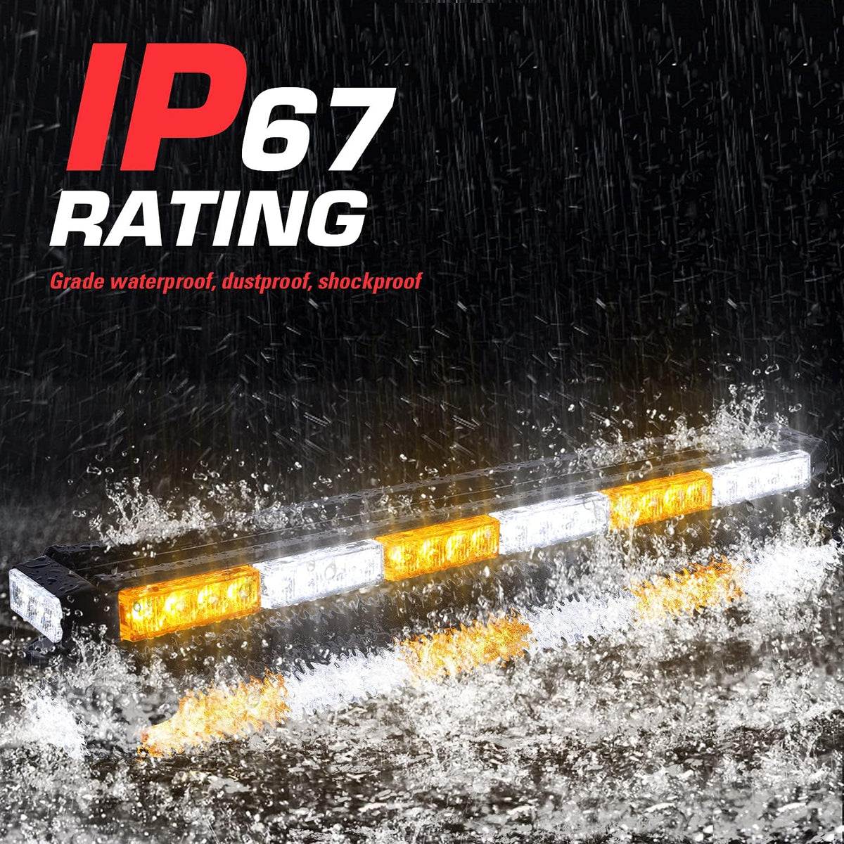LED Strobe Light Bar 28.5'' 54 LED Emergency Warning Lightbar with Strong Magnetic and 16ft Cable Z985