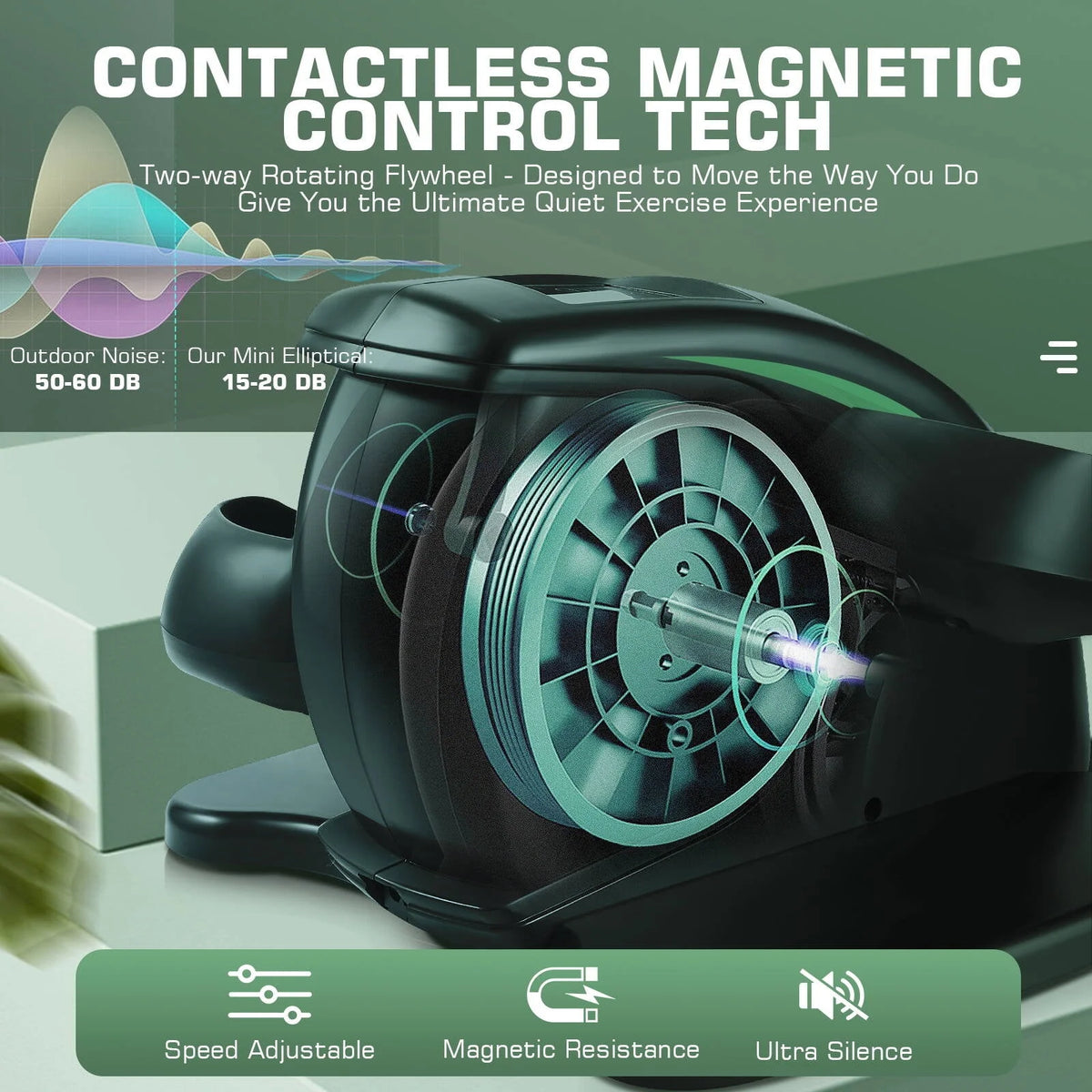 Under Desk Elliptical Machine with LCD Monitor Q53076
