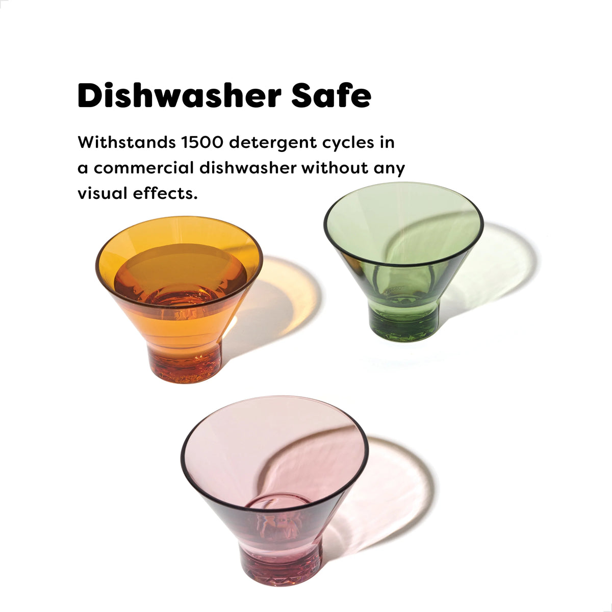 8oz Stemless Martini Glass 4 Pack X28578