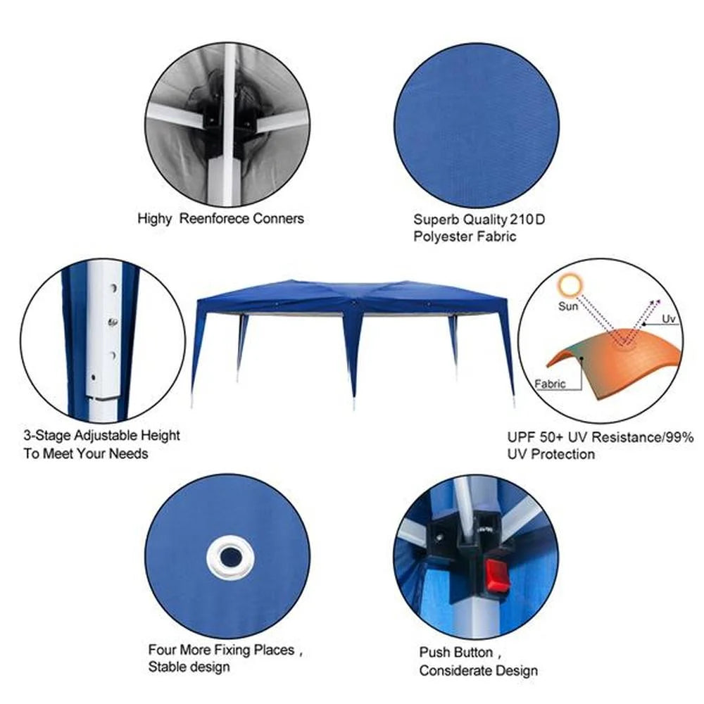 Blue Waterproof Folding Party Tent D670