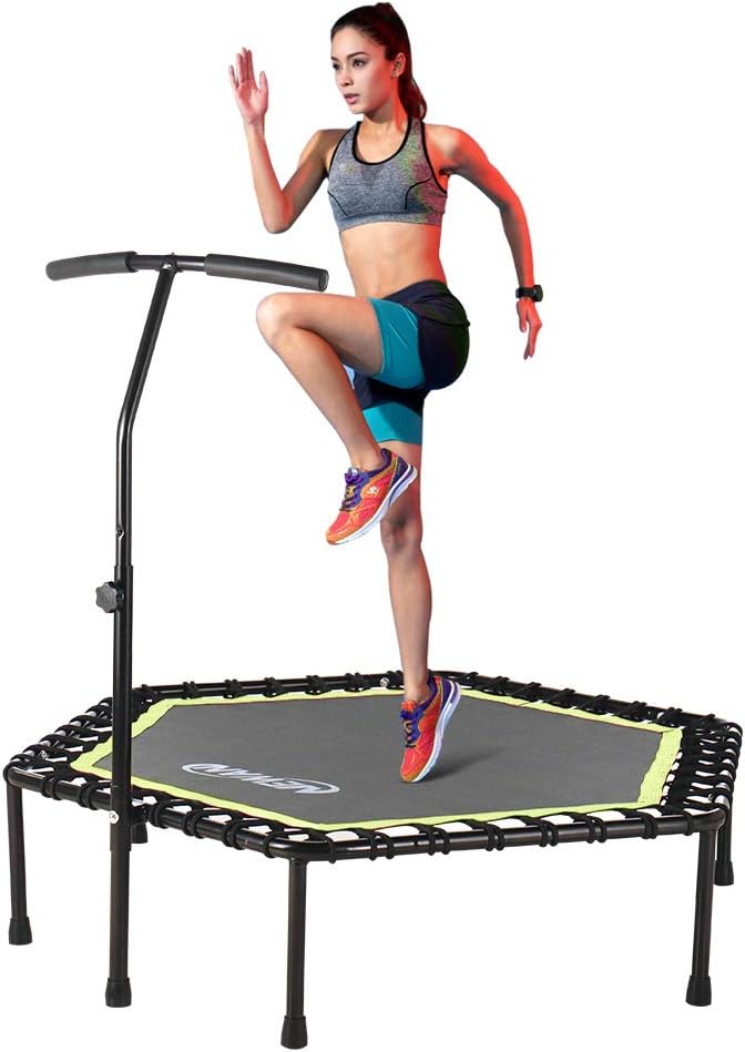 48'' Fitness Trampoline with Adjustable Handle Bar P58736