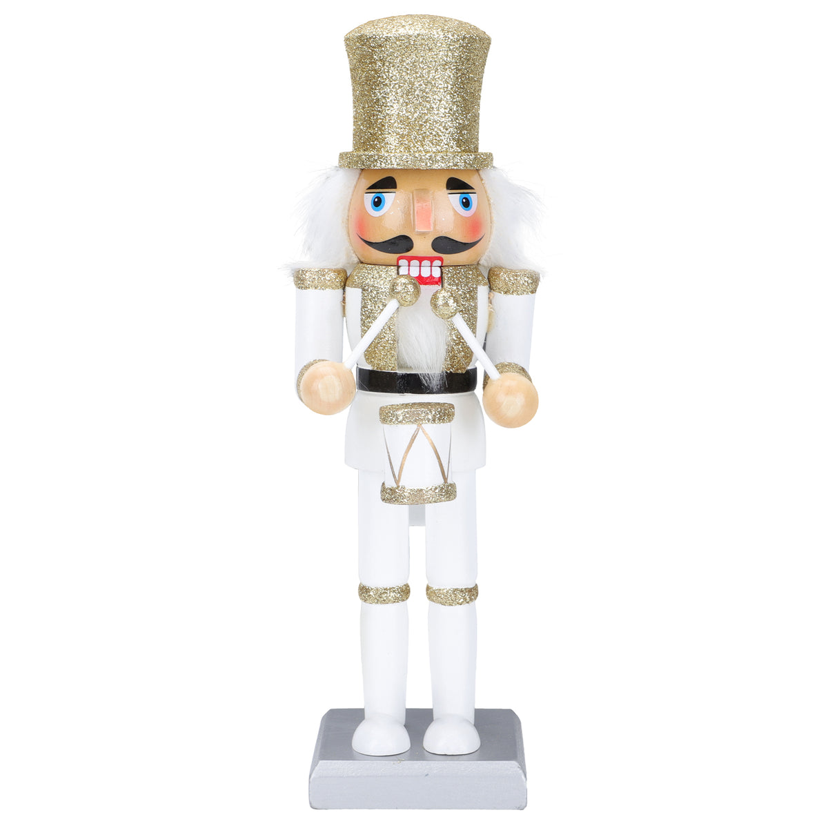 White Wooden Nutcracker Soldier Doll Christmas Decor L3033