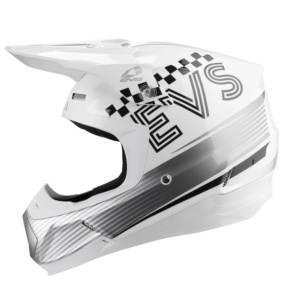 White Large Full Face Motorcycle Helmet Y3392