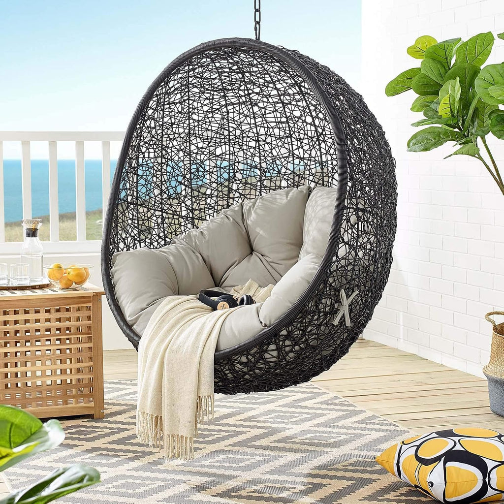Black Turquoise Outdoor Patio Lounge Chair S780814