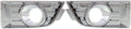 Fog Light Cover for Ford Edge 2007 08 09 2010 Pair Pack of 2 B65088